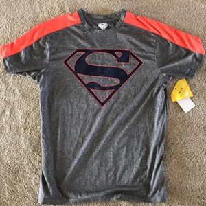 Superman Workout Top Dc Comics man of steel Sz S Batman avengers